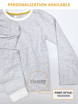 Toddler & Big Kid Cotton Knit PJ Set (Erawan Grey)