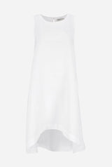 The sustainable women's dress by The women's white linen dress is made with the high quality, breathable sustainable linen. Free fit & flowy womens linen dress, timeless linen dress for women.