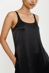 Multi-way Satin Midi Dress - Black