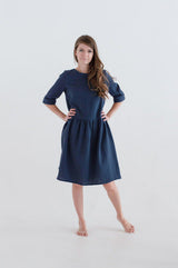 Organic cotton women dress - Navy