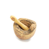 Olive Wood Natural Motar and Pestle 6.25"