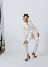 White Tailoring Slim Pants – Women’s Slim-Fit Trousers