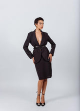 Wool Pencil Skirt – Classic High-WWool Pencil Skirtaist Office Skirt