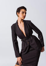 Wool Pencil Skirt – Classic High-WWool Pencil Skirtaist Office Skirt
