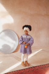 Girl's dress - Purple checks