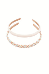 Set of headbands are made with organic cotton in blue and white by Grech&Co. Shop sustainable girls accesories and best girls gifts anc Christmas gifts.