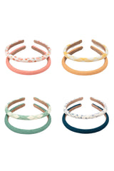 Organic cotton Headband set Fern Plaid by stripes and checkers crafted in the GRECH & CO. Shop the best girls hair accesories and gifts at MiliMilu Lifestyle.