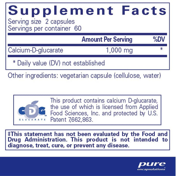 PURE Calcium-D-Glucarate 120's