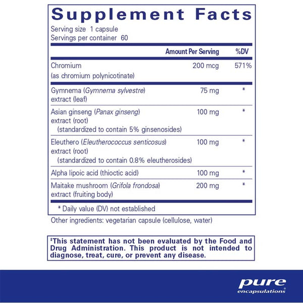PURE Glucose Support Formula 60's