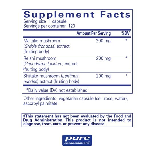 PURE M/R/S Mushroom Formula 120’s