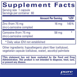 PURE Peptic-Care (Zinc-L-Carnosine) 60's