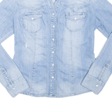GUESS Jeans Womens Denim Shirt Blue Long Sleeve L