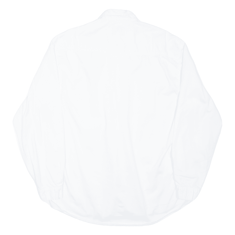 SWITCHER Mens Plain Shirt White Long Sleeve M