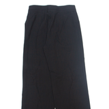 MAX MARA Striped Womens Trousers Black Relaxed Straight Wool W28 L32