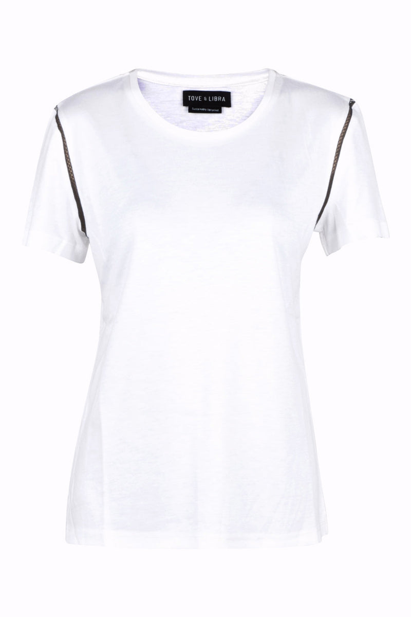 Pointelle Jersey Tee - Snow