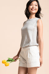 Pointelle Tunic - Grey Pearl