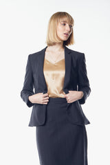 Tailoring Dark Grey Blazer – Classic Single-Breasted Blazer