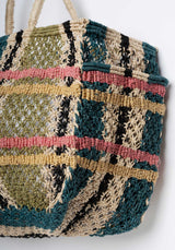 The Jacksons Beach Bag – Tartan  (Jute) Highland