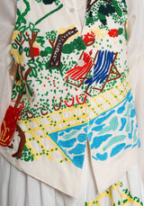 Gilet Printed Hand Embroid Gilet Paco Pool-Day