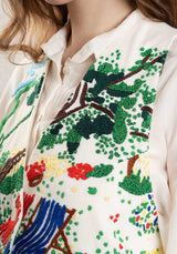 Gilet Printed Hand Embroid Gilet Paco Pool-Day