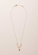 Necklace Mini Loop Tourmaline-Rose
