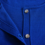 Ribbed Crew Cardigan - Marine