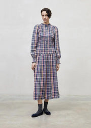 Women checked midi dress