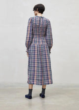 Women checked midi dress