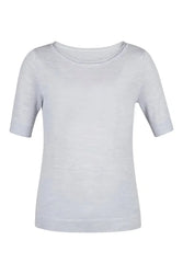 Roll-Edge Sweater Tee - Silver