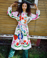 Coat Rose Suzani White-Swan