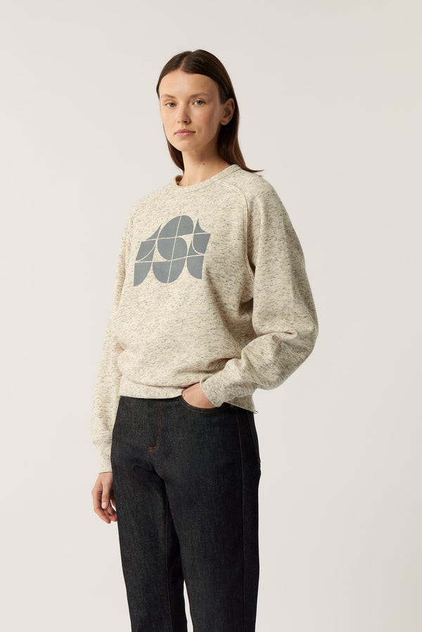 Sweatshirt Pascal Ecru-Chine