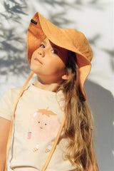 Girl's linen sunhat - Orange
