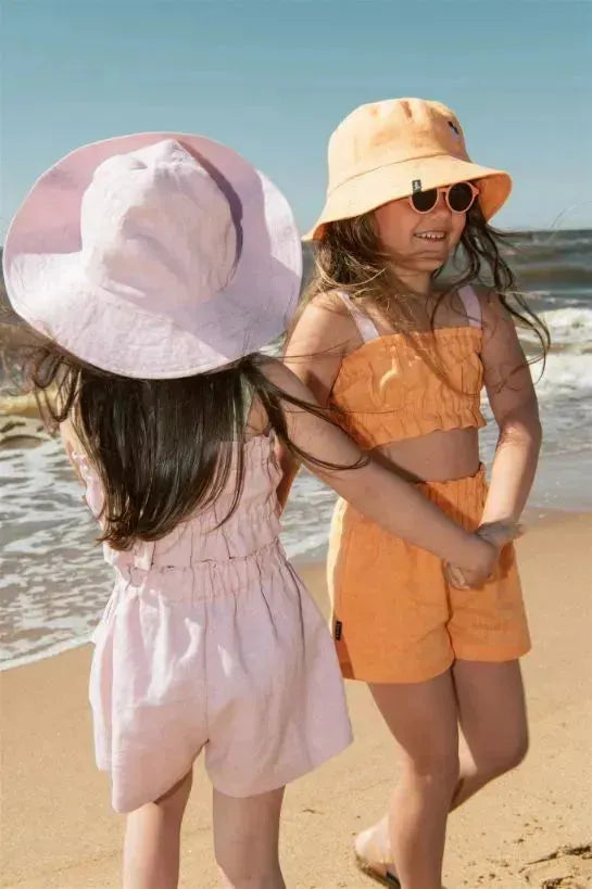 Girl's linen sunhat - Lilac