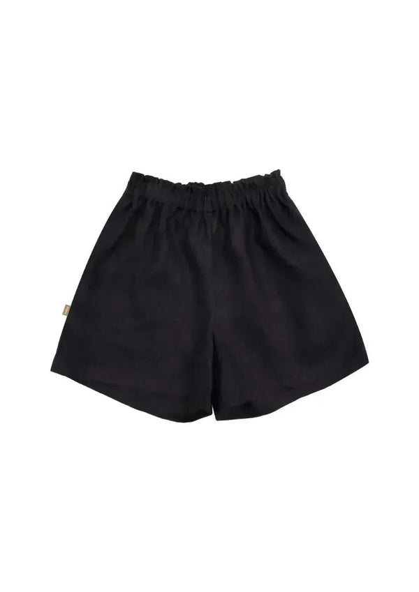Women linen lighweight shorts - Black
