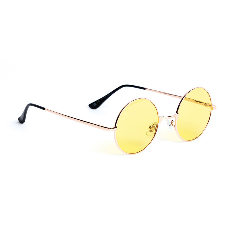 Retro Oversized John Lennon Sunglasses in Gold