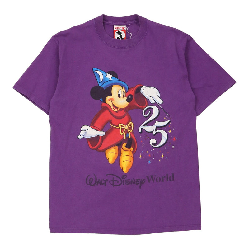 25th Anniversary Disney Cartoon T-Shirt - Medium Purple Cotton