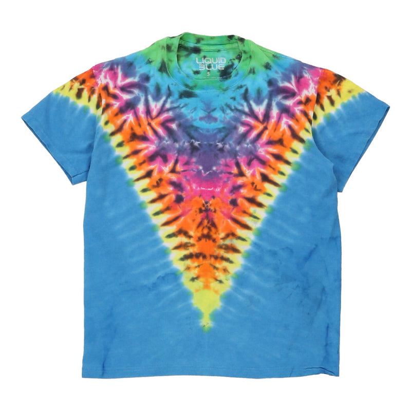 Liquid Blue Tie-Dye T-Shirt - Small Multicoloured Cotton