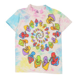 Liquid Blue Tie-Dye T-Shirt - Small Multicoloured Cotton