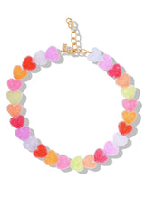 Necklace Jelly Heart N Multi