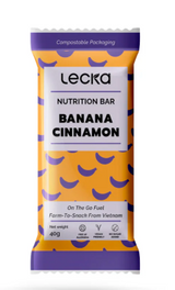LECKA-VEGAN ENERGY BAR-BANANA CINNAMON 40G