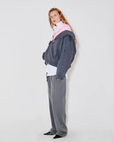 FAÇON JACMIN Women's Serena 2-in-1 Cotton Terry Jacket - Dark Grey & Light Pink Dark-Grey-Light-Pink