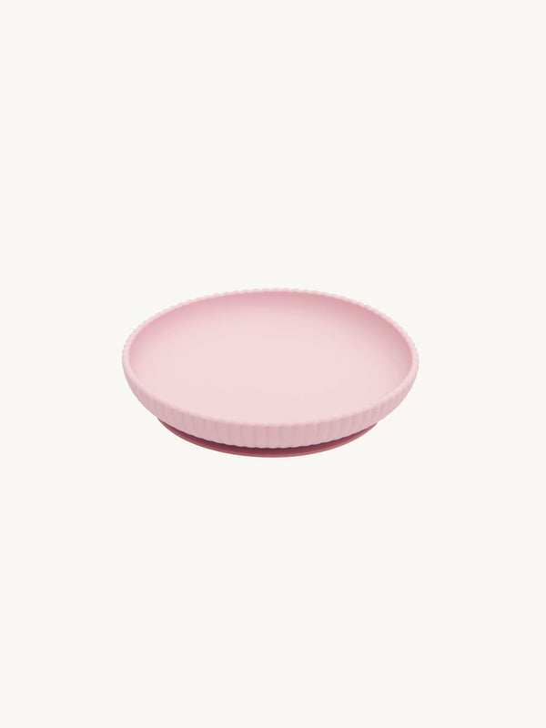 Seashell Silicone Plate With Suction - Pink｜Baby Plate