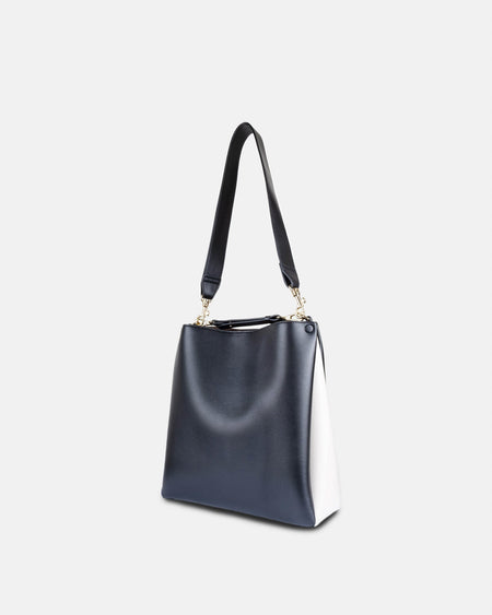 Two-Tone Tote – BLACK & OAT