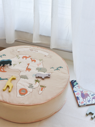 Africa Round Floor Cushion - The Explorer｜For Kids