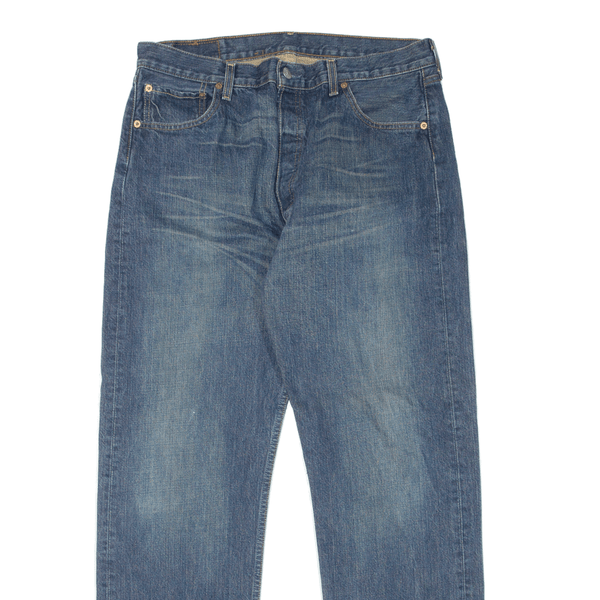 LEVI'S 501 Jeans Mens Blue Regular Straight Denim Stone Wash W33 L32