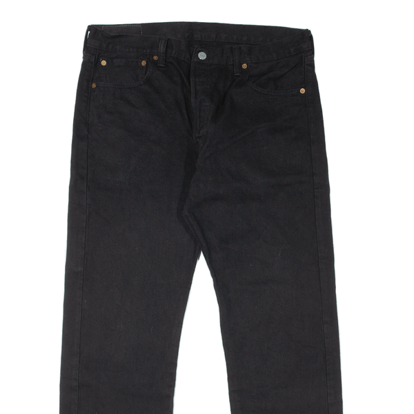 LEVI'S 501 Jeans Mens Black Regular Straight Denim W34 L30