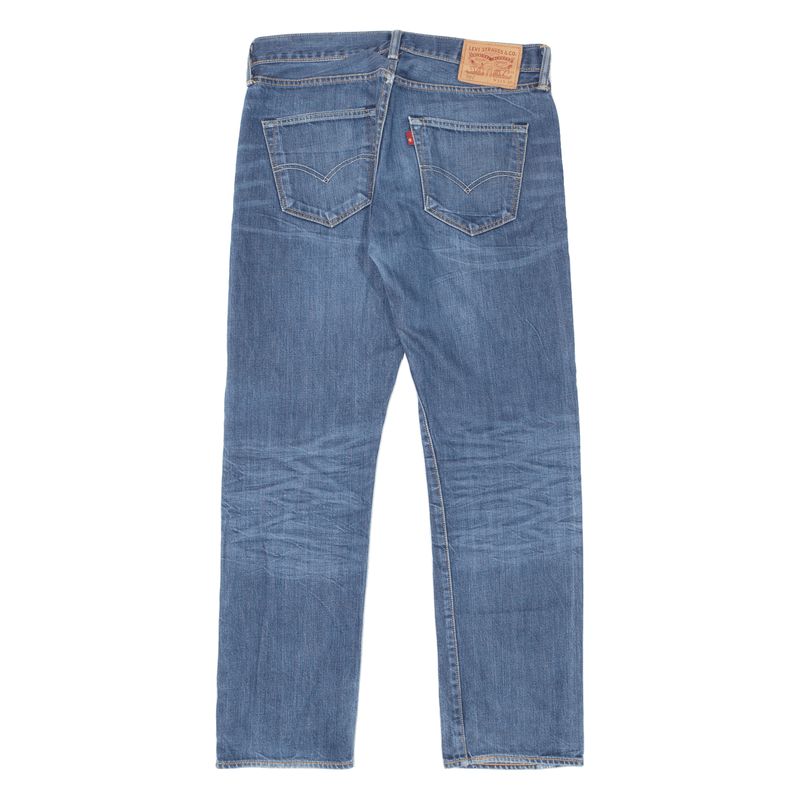 LEVI'S 501 Jeans Mens Blue Regular Straight Denim Stone Wash W32 L30