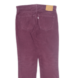 LEVI'S 511 BIG E Mens Corduroy Trousers Purple Slim Straight W34 L32