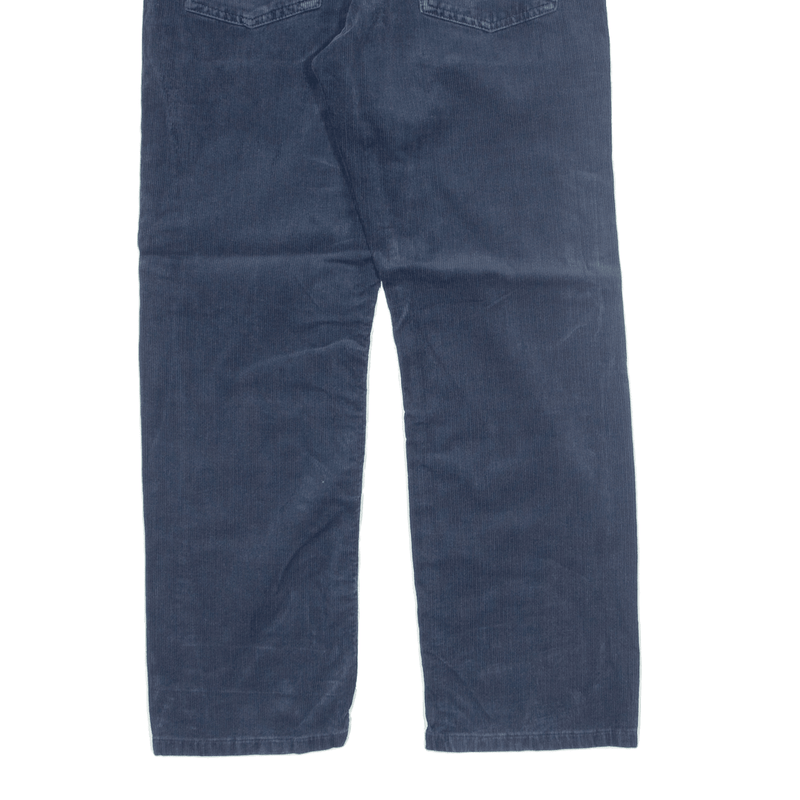LEVI'S 752 Mens Corduroy Trousers Blue Regular Straight W30 L27
