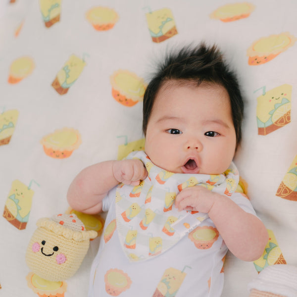 Organic Bamboo Blend Swaddle - Lemon Tea + Egg Tart